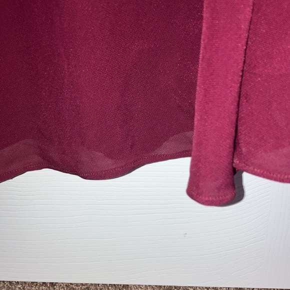 EShakti one-shoulder gown in Burgundy. Size 8-10 - Picture 7 of 7